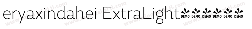 eryaxindahei ExtraLight字体转换